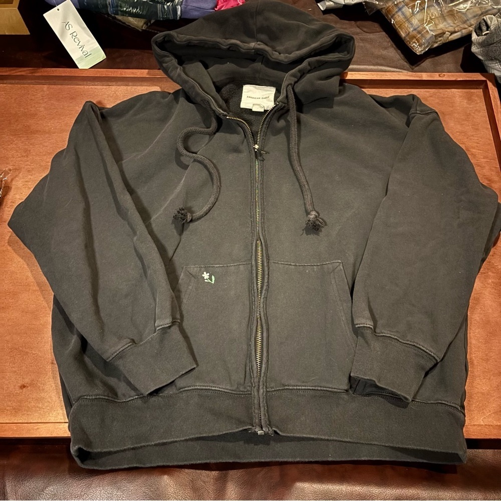 American Eagle Outfitters Charcoal Oversized Hoodie - Picture 2 of 6